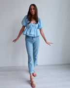 Brodie Top - Lt Blue